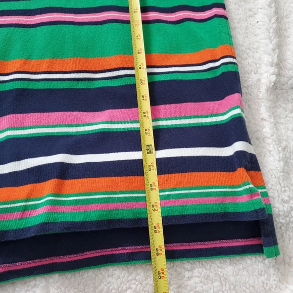 POLO RALPH LAUREN Vtg Y2K Multicolor Striped Polo M - Picture 6 of 6